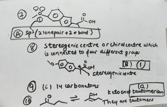 © با علی OH ® sp [2lonepair +2 o bord) ® stereogenic centre or chiral centre which is connected to four different groups (B)