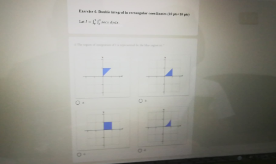 Exercise 6. Double integral in rectangular coordinates (16 pts 10 pts) Let I = $T, sea dydz