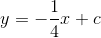 y = -- +c