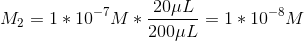 Zυμ M2 1* 107M* = 1 * 10-8M 200μL