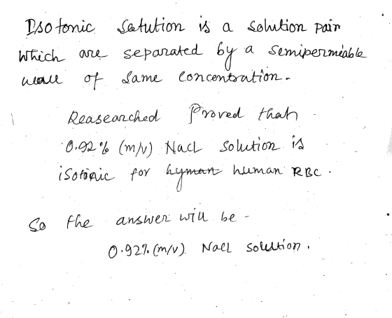 separated by Isotonic sectution is a solution pain Which ar are a semiperméable wall of Same concentration. Reasearched Prove