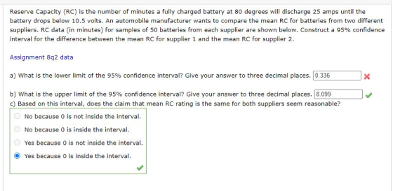 Reserve Capacity (RC) is the number of minutes a fully charged battery at 80 degrees will discharge 25 amps until the battery