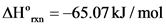 :-65.07 kJ /mol
АН