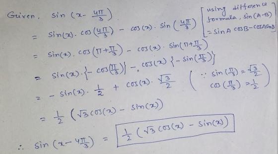 Guren, sin (x- UIT sin(x).cos (4) sin (*),cos (17+ II) - cos(x). Sin (5+17) using difference cos (x). Sin (UT) formula, sin (