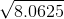 \sqrt{8.0625}