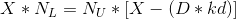 X * N1 = NU* [X - (D* kd)