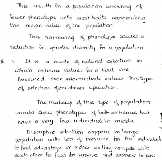 This results in a populahon consisting of fewer phenotype with most traits representing the mean value of the population. Thi