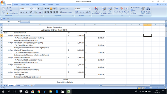 Book1 - Microsoft Excel - X Home Insert Page Layout Formulas Data Review View ♡ General 1 - Wrap Text Merge & Center 1 - 3 Au
