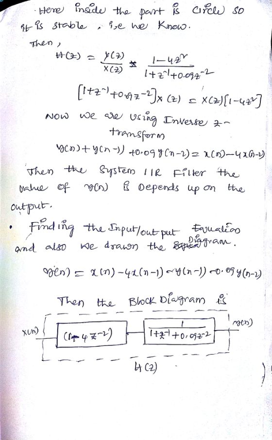 Here insid h ort hen thenthe System R fer 4he output and also We dyausn the m าบั { Depends upon the