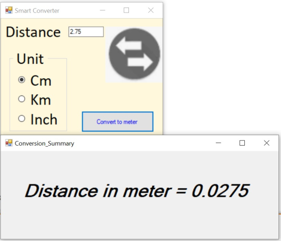 X Smart Converter Distance 2.75 Unit o Cm o Km o Inch Convert to meter Conversion_Summary Х Distance in meter = 0.0275