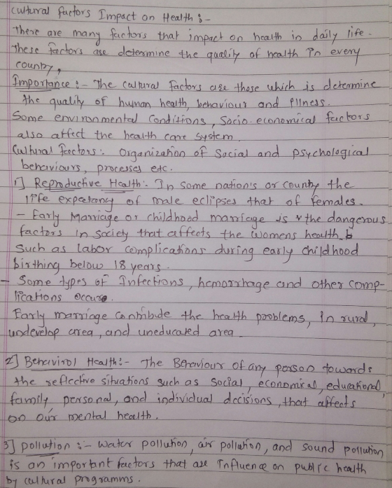 wharal fr Impuct on Hoad-h mpact on heath in daily Iife theie isachors ase letenmine the quel alth To even Amportance The clm