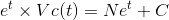 e^{t}\times Vc(t)= Ne^{t}+C