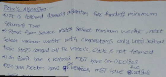 It is followed greedy cherithm for finding minimum of start from Source vertex Seleet minimum nerant , next Seleet minimum we