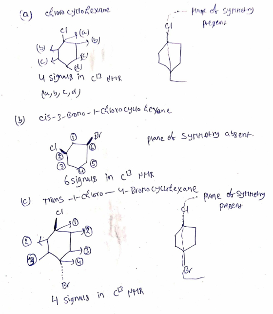 (aj ckoo cyclokeyane plane synnoy pegens ELJ cis-3-Crono--Cloro cyuo keyan e plane o Syrnot ry atzent cl 6signas in c MR c) T
