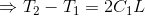 12-T1 = 2C1L