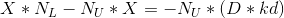 X * NL - NU * X = - Nu* D *kd)