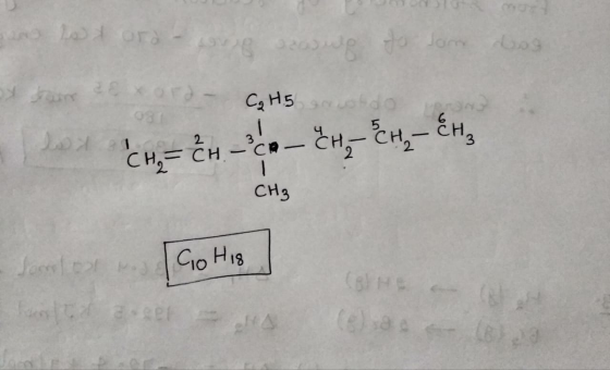 and stora - - som doga by som co xord- C₂H5 gruotdo. CHg = CH – co – CH2 CH₂ - & 3 CH₃ b ase )