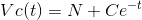 Vc(t)= N +Ce^{-t}