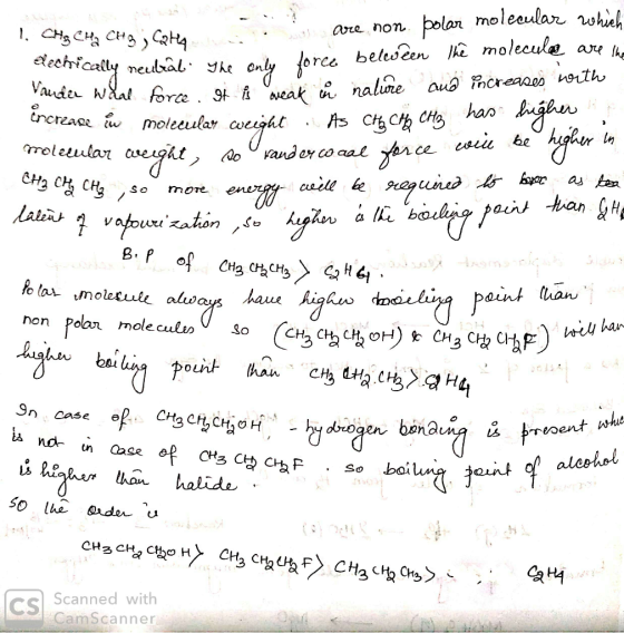 molecular averight, 20 Kander.com I. CHE CH, CH3 Categ . are non polar molecular which force between electrically neubial. Th