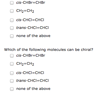 Which of the following molecules can be polar? ci