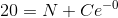 20= N +Ce^{-0}