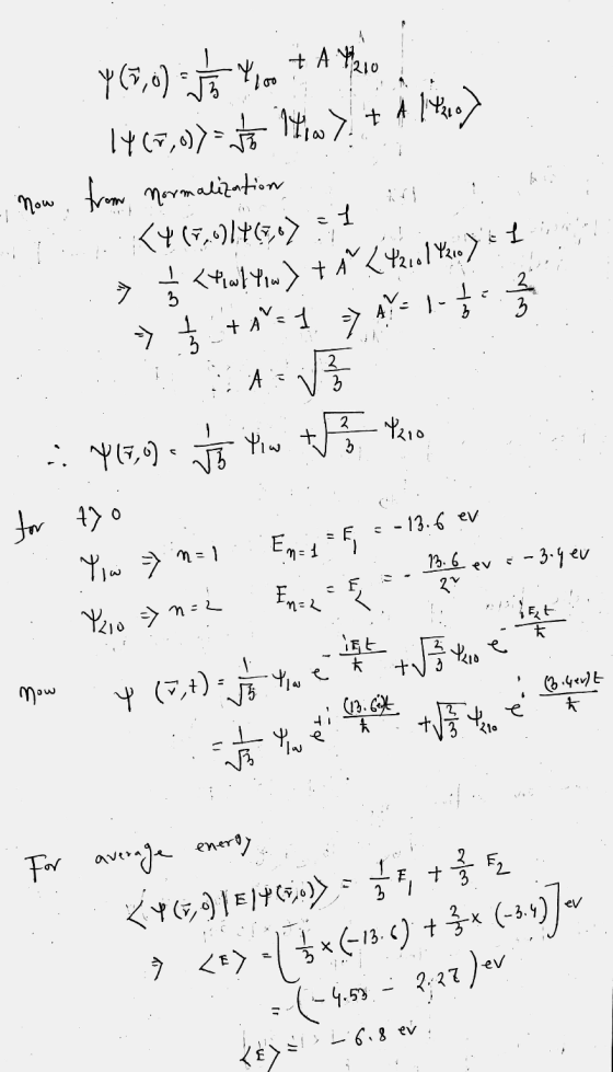 4100 210 1 <liw! Yew> tu ? 42101 1210 > * L. 1 Hiw7 t A 140) Y(5,0) = 5 / TAR 14 (7,0)) = 4 now from normalization <4(7,091,4