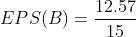 12.57 EPS(B)- 15
