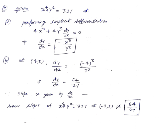 3 golen 4.4 2337 at @ peuforming impleat differentiation 4x3+4 13 dy dx 3 dy dx x a y3 © cet 64,3), 3 dy da (-4) NI 33 dy 64