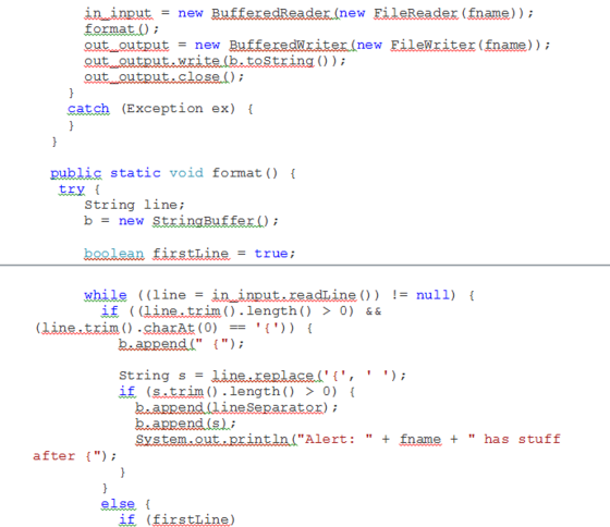 in input = new BufferedReader (new FileReader (fname)) ; format out gutput new Bufferedwriter (new EileWriter (fname))i out o