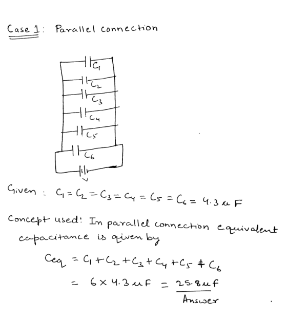 Case 1 Parallel connecton 3 LS concept used: Im parallel connechon equivalemt tamce us rven by Ansoer