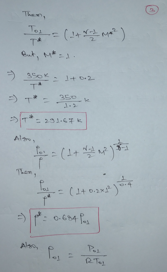 Then, Toi (2+ - 2 M² ) But, M*=d. - 350k 350K - 1+ 0.2 T* I - T - 350 1.2 = 291.67k Also, for = (1+ za upya Then, 해 0.4. Poi