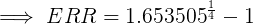 ERR = 1.6535057 – 1