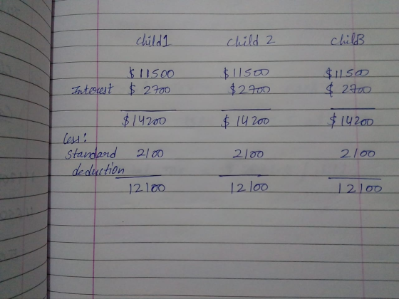 dild1 Child 2 clilB 11500 2700 $14200 Standaid 2100 12 100 142a0 2l00 12.1 2la0 de dluchon 2 loo