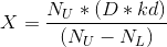 X = Nu * (D* kd) (NU – NL)