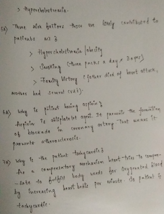 Hypercholestremia. 54) Three alex factors those are likely contributed to patients mi z Hypercholestromia lobe city - Smoking