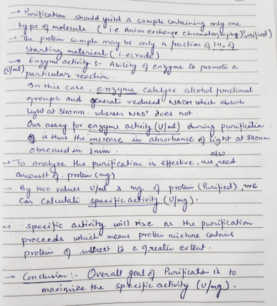 Purification should yould a sample containing only one type of molecule. Cie Anion exchange Chromatography Purified) The prot