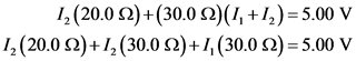 (20.0 )+(30.0 2)(/,+/,)=5.00 V
2 (20.0 )2(30.0 2)+/,(30.0 )=5.00 V