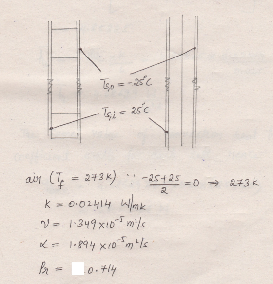 25 c Tsi (273k) -25t25-0 273 k k = o.02414 Wmk 1349 xlD -S 1894 xID mls Pr= 0.74