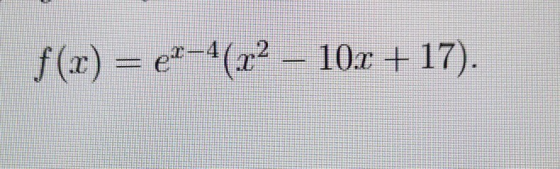 f(x) = e*-4.x? 10x + 17).