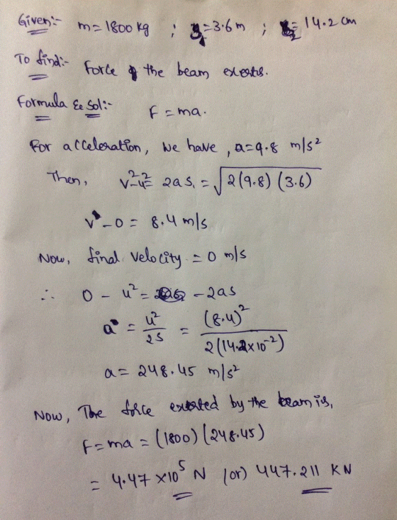 For accelevatiom, we have ,a 4 mIs y2e Qas-Ja (4-8) (36) Now, donal velocity 0mls o-2u.us Noso, The tile estitd by te bram To