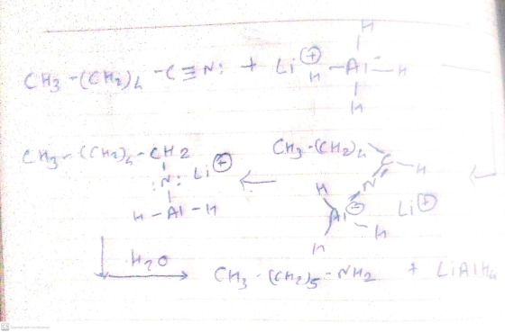 - длина И CH₂ (CM2) -C=N; & li 4 cm (сил), сна Си, -си. О) 5-ско, и МО 4 - А1 - 11 Li h H2O & LiAlH CH₂ (Chris-NH2 CS Scanned