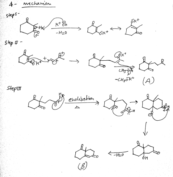 4- mechanism ؟ -H20 من - Step a -CHOR+ - Step ه دست ایران Cholisation 8 ب H20