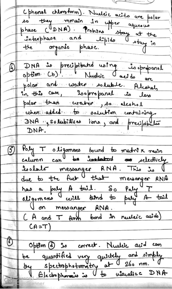 (bhenol chloroform). Nucleic acids are bolar so they remain in upper aqueous bhase DNA): Protuns stay at the interphase and l