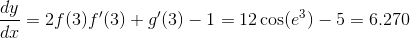 99 = 2(3) f(3) +(3) - 1 = 12 cos(e) - 5 = 6.270