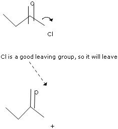 CI Cl is a good leaving group, so it will leave