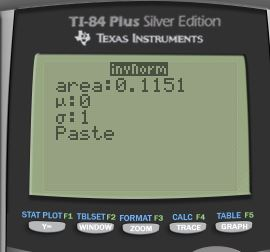 TI-84 Plus Silver Edition TEXAS INSTRUMENTS area 9.1151 Paste STAT PLOTF1 TBLSETF2 FORMATF3 CALC F4 TABLE F5
