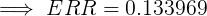 ERR = 0.133969