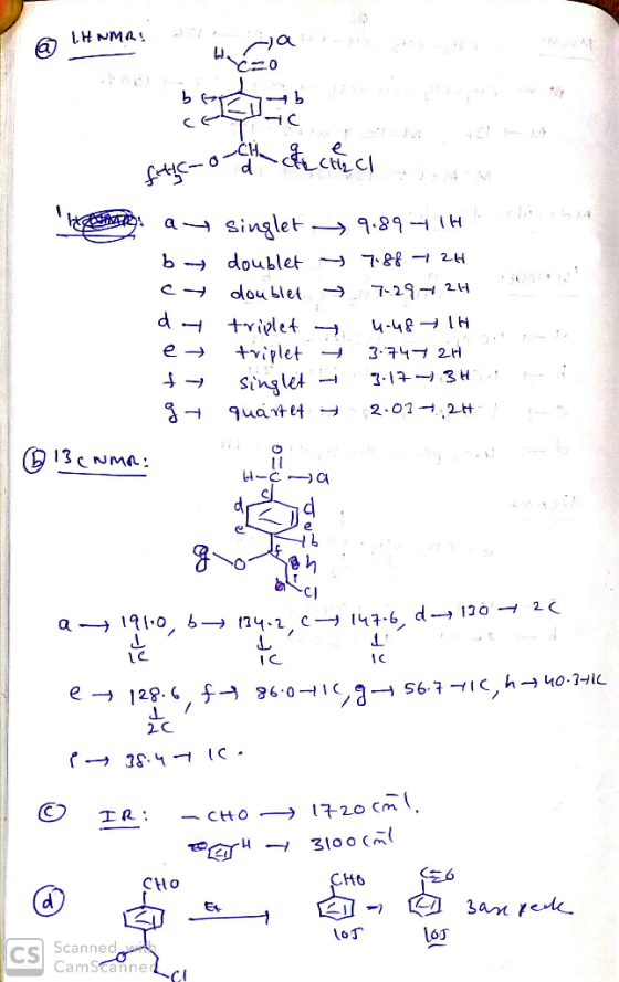 LH NMASI babe Ashley Art HC-O-CH de cond o m ay singlet → 9.897 1H b→ doublet y 7188 - 24 cy doublet 7-29-2H dy triplety 4.48