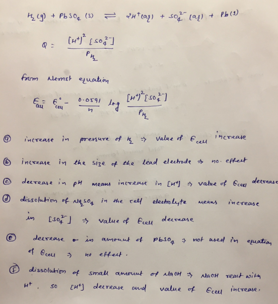 b (3) 2. 9) increase in foren ureoft > Value eceu increase D increase in the size of the lead elechode no, effe im He un [So