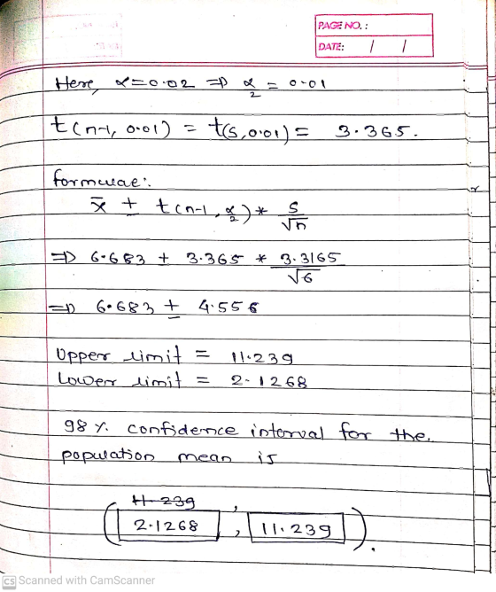 PAGE NO.: DATE: - Here, X=002 =p 0 2 ten, oool) = tis,001) 3.365. formulae. ł - tentoof)* S / 6.683 + 3.365 * 3.3165 6.683 +